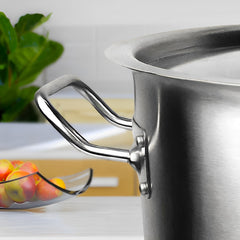 SOGA Stock Pot 25LT Top Grade Thick Stainless Steel Stockpot 32CM 18/10