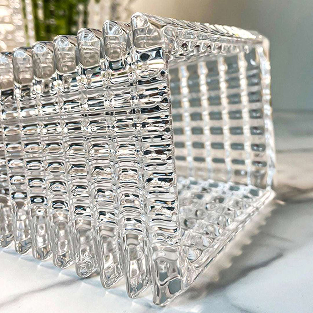 SOGA 28cm Handcrafted Clear Glass Vase Classic Design for Home Decor