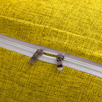 SOGA 2X 100cm Yellow Triangular Wedge Bed Pillow Headboard Backrest Bedside Tatami Cushion Home Decor