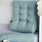 SOGA 45cm Green Triangular Wedge Lumbar Pillow Headboard Backrest Sofa Bed Cushion Home Decor