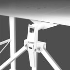 SOGA 2X 5 Tier Steel White Foldable Display Stand Multi-Functional Shelves Storage Organizer with Wheels