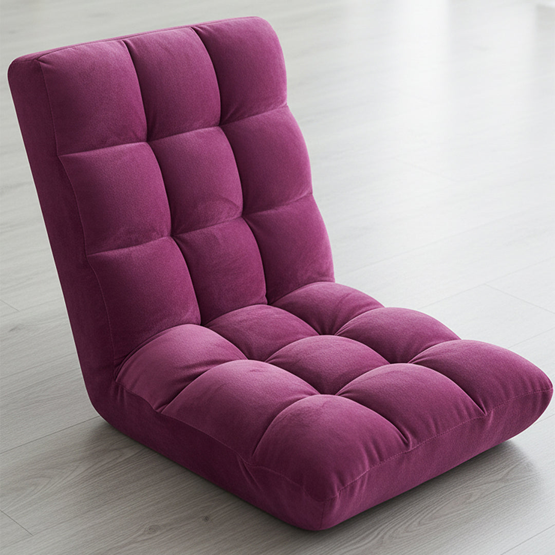 SOGA Floor Recliner Folding Lounge Sofa Futon Couch Folding Chair Cushion Magenta