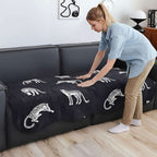 SOGA Four-Seater Black Leopard Print 90x260cm Throw Blanket Sofa Cover $ 122