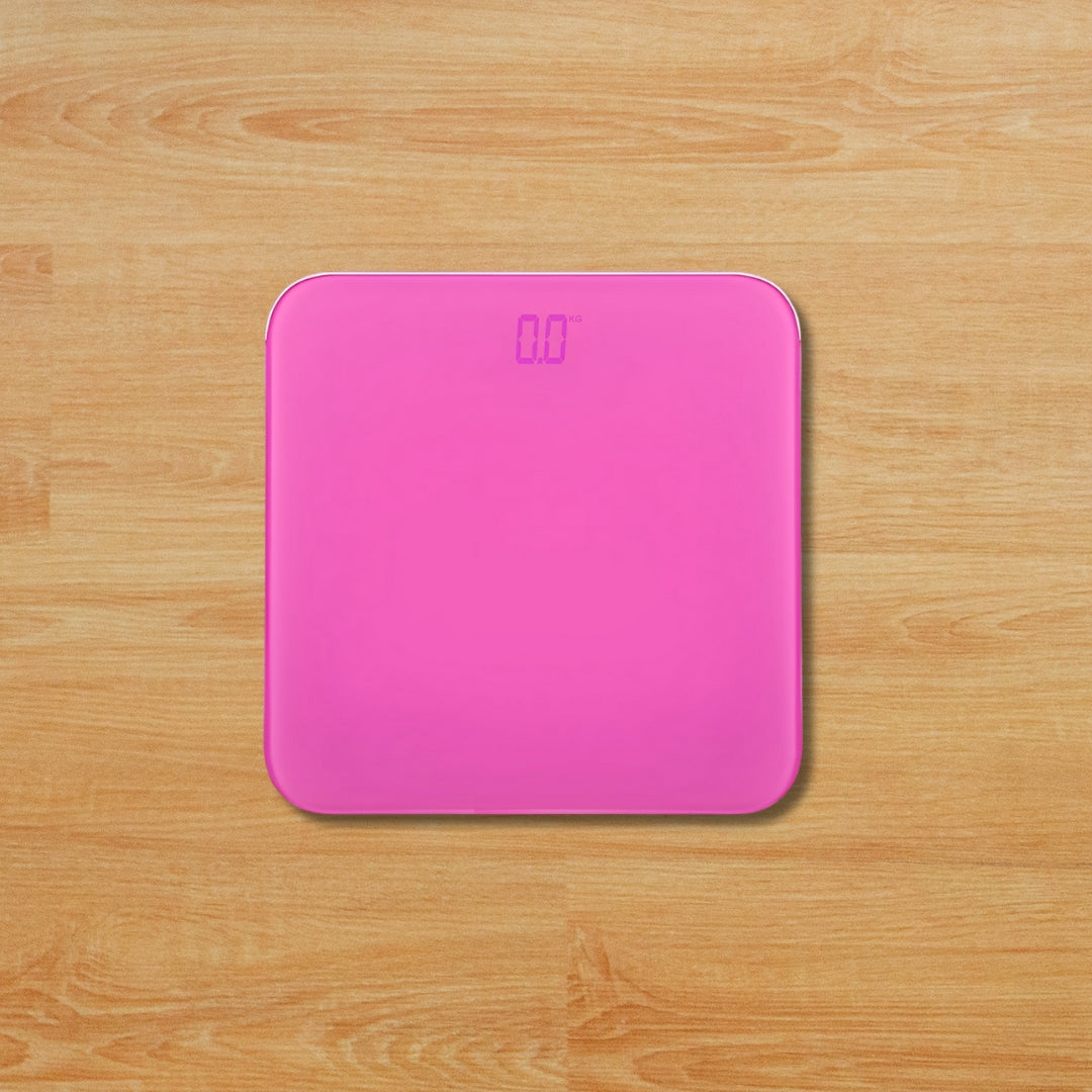 SOGA 180kg Digital Fitness Weight Bathroom Gym Body Glass LCD Electronic Scales Pink