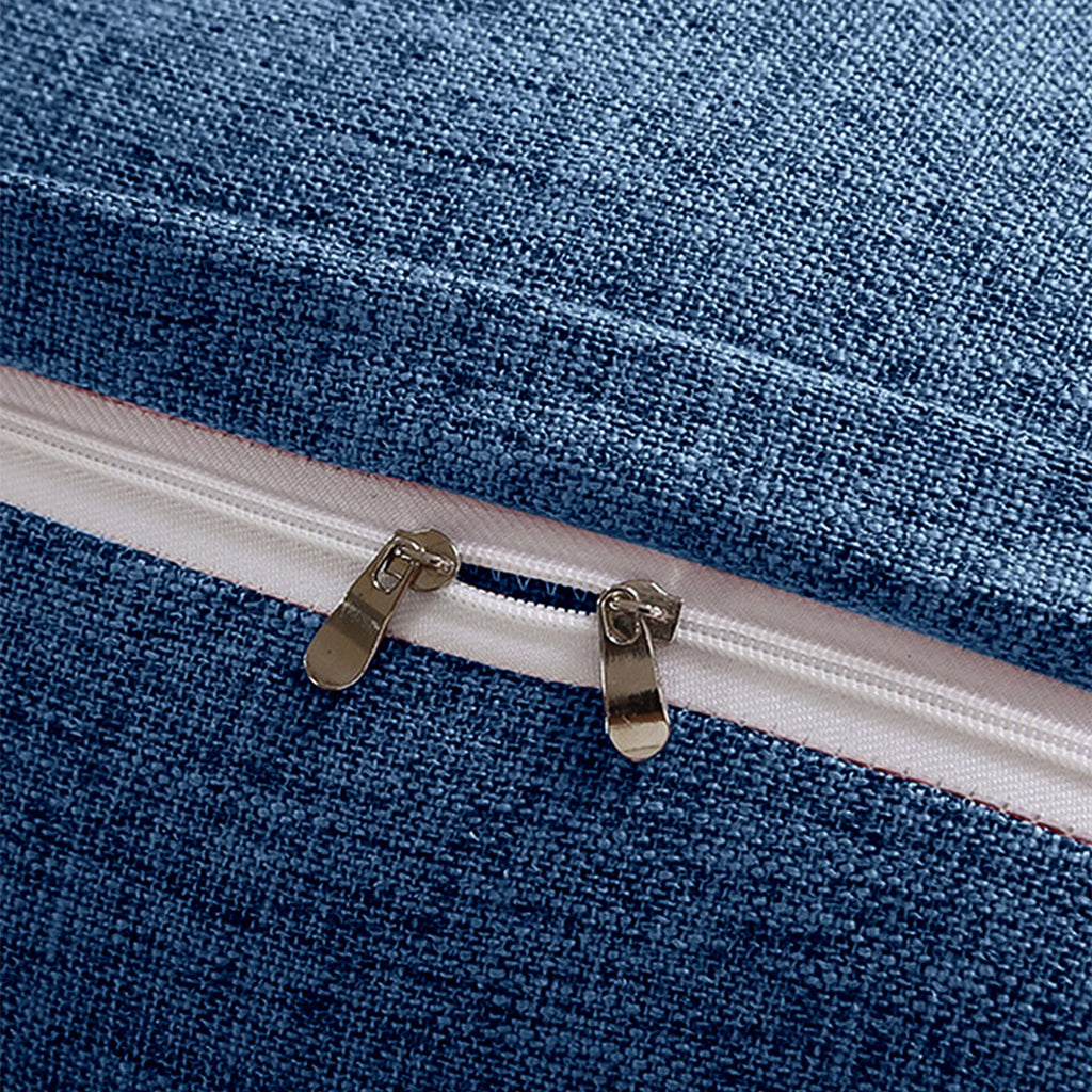 SOGA 100cm Blue Triangular Wedge Bed Pillow Headboard Backrest Bedside Tatami Cushion Home Decor