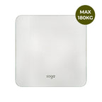 SOGA 2X 180kg Digital Fitness Weight Bathroom Gym Body Glass LCD Electronic Scales White