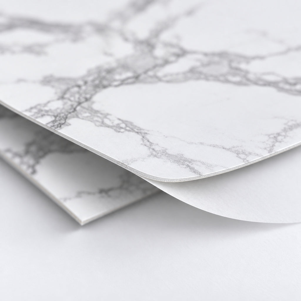 SOGA Peel & Stick Floor and Wall Tiles 30 x 30cm 10 Pack White Grey Faux Marble