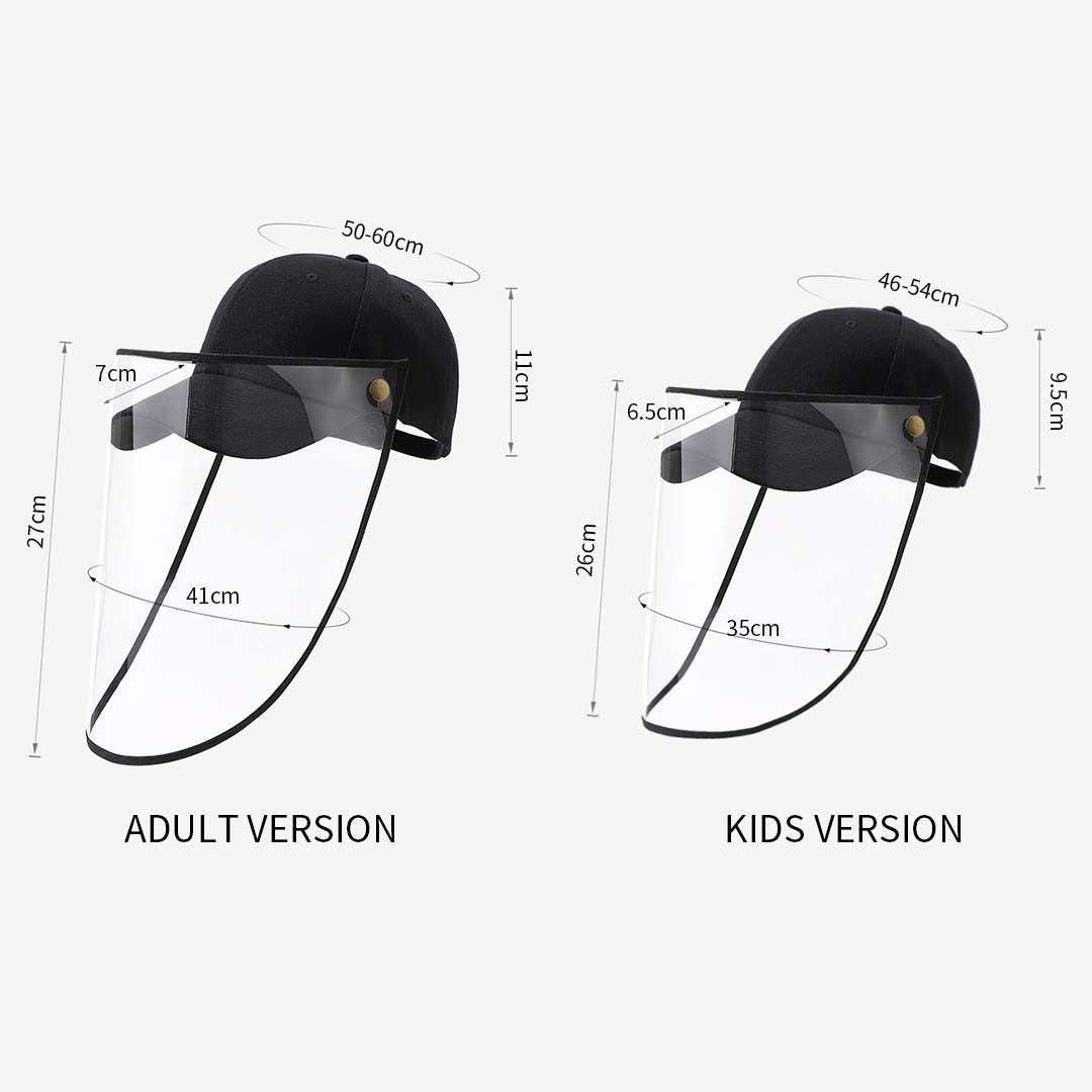 2X Outdoor Protection Hat Anti-Fog Pollution Dust Saliva Protective Cap Full Face HD Shield Cover Adult Black $ 44