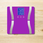 SOGA Digital Body Fat Scale Bathroom Scales Weight Gym Glass Water LCD Electronic Purple