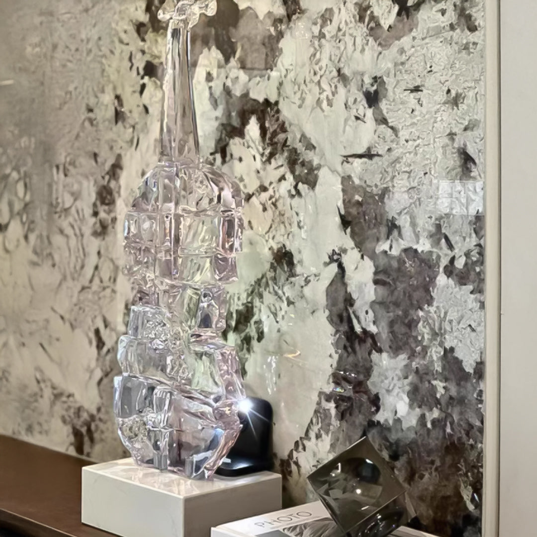 SOGA 58cm Crystal Violin Sculpture – Home Decor
