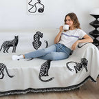 SOGA Two-seater White Sofa Cover Leopard Print 180x260cm Polyester $ 102