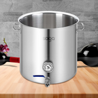 SOGA Stainless Steel No Lid Brewery Pot 130L With Beer Valve 55*55cm