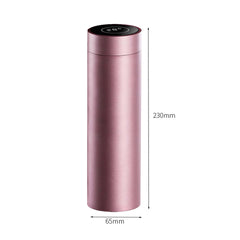 SOGA 500ML Stainless Steel Smart LCD Thermometer Display Bottle Vacuum Flask Thermos Rose Gold