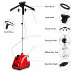 SOGA Garment Steamer Portable Cleaner Steam Iron 80MINS Red