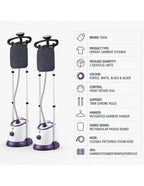 SOGA 2X Garment Steamer Vertical Twin Pole Clothes 1700ml 1800w Professional