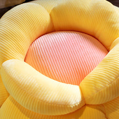 SOGA 2X Beige Double Flower Shape Cushion Soft Bedside Floor Plush Pillow Home Decor