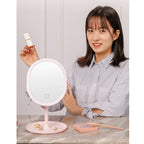 SOGA 2X 20cm Pink Rechargeable LED Light Makeup Mirror | Tabletop Vanity Home Decor