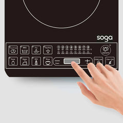 SOGA Dual Burners Cooktop Stove 30cm Cast Iron Frying Pan Skillet and 30cm Induction Casserole