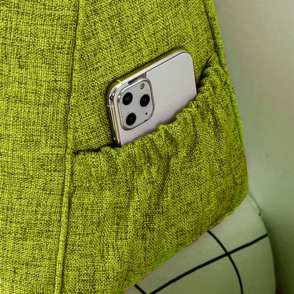 SOGA 120cm Green Triangular Wedge Bed Pillow Headboard Backrest Bedside Tatami Cushion Home Decor