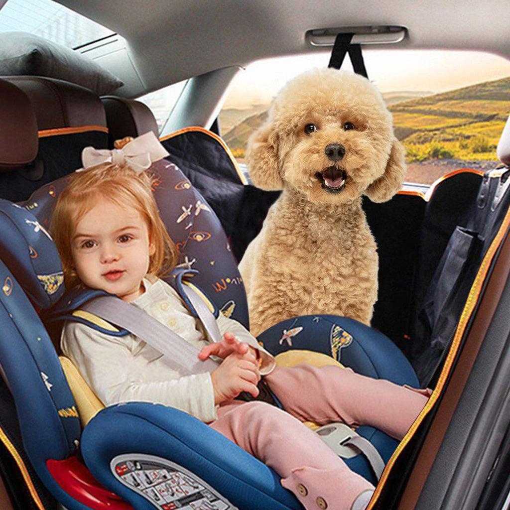 SOGA 2X 600D Oxford Cloth Waterproof Dog Car Cover Back Seat Protector Hammock Pet Mat Black