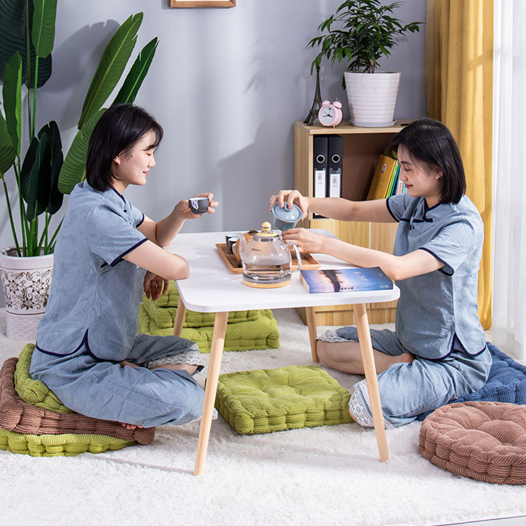 SOGA 2X Green Square Cushion Soft Leaning Plush Backrest Throw Seat Pillow Home Office Sofa Decor