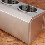 SOGA 2X 18/10 Stainless Steel Commercial Conical Utensils Cutlery Holder with 3 Holes