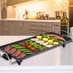 SOGA 2X 68cm Electric BBQ Grill Teppanyaki Plate Non-Stick Surface Hot Plate Kitchen 6-8 Person