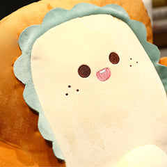 SOGA 2X 58cm Cute Face Toast Bread Cushion Stuffed Car Seat Plush Cartoon Back Support Pillow Home Decor