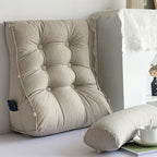 SOGA 45cm White Triangular Wedge Lumbar Pillow Headboard Backrest Sofa Bed Cushion Home Decor