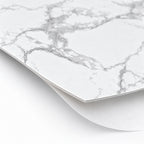SOGA Peel & Stick Floor and Wall Tiles 60 x 60cm 10 Pack White Grey Faux Marble