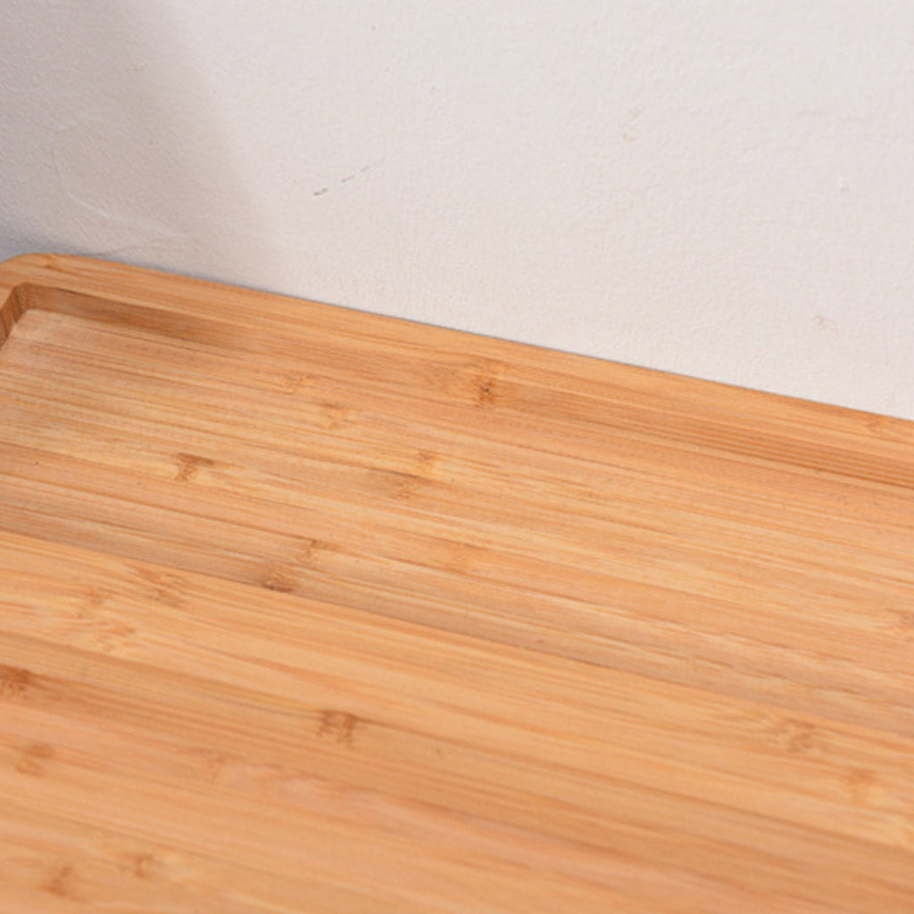 SOGA 2X 36cm Brown Rectangular Wood Cheese Board Charcuterie Serving Tray with Knife Set Countertop Decor