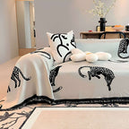 SOGA Three-seater White Sofa Cover Leopard Print 180x340cm Polyester $ 124
