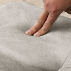 SOGA Beige Gray Children Bench Elephant Character Round Ottoman Stool Soft Small Comfy Seat Home Decor