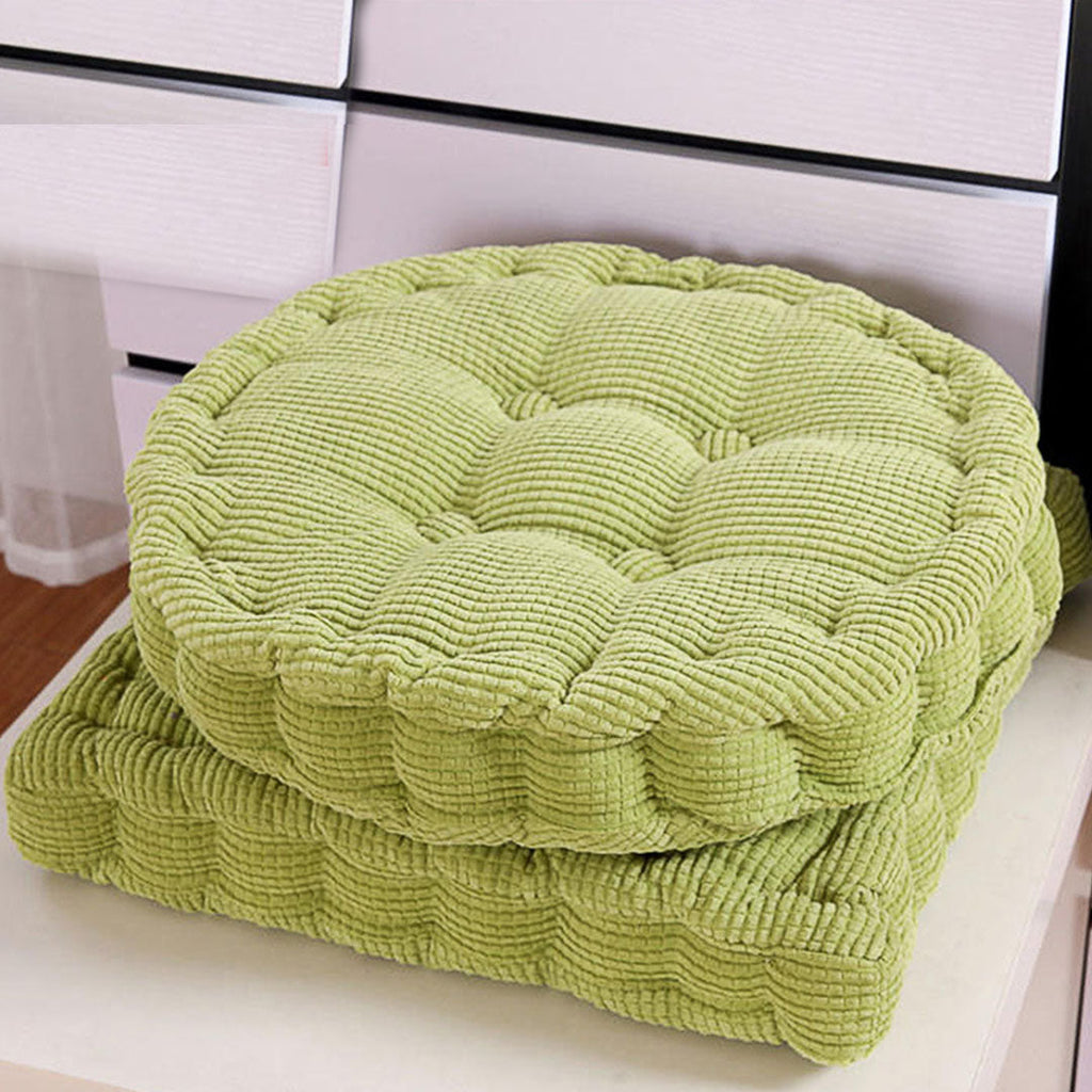 SOGA 2X Green Square Cushion Soft Leaning Plush Backrest Throw Seat Pillow Home Office Sofa Decor