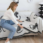 SOGA Two-seater White Sofa Cover Leopard Print 180x260cm Polyester $ 102