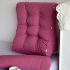 SOGA 2X 45cm Magenta Triangular Wedge Lumbar Pillow Headboard Backrest Sofa Bed Cushion Home Decor