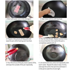SOGA 2X 25cm Round Cast Iron Frying Pan Skillet Steak Sizzle Platter with Helper Handle