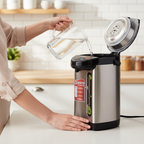 SOGA 3.8L Silver Stainless Steel Electric Thermal Pot Dispenser with 3 Dispensing Modes