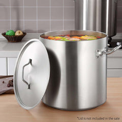 SOGA Stock Pot 225L Top Grade Thick Stainless Steel Stockpot 18/10 Without Lid