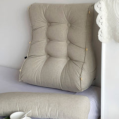 SOGA 45cm White Triangular Wedge Lumbar Pillow Headboard Backrest Sofa Bed Cushion Home Decor