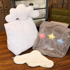 SOGA Grey Cute Star Cloud Cushion Soft Leaning Lumbar Wedge Pillow Bedside Plush Home Decor
