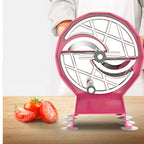 SOGA Commercial Manual Vegetable Fruit Slicer Kitchen Cutter Machine Pink
