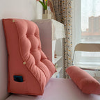 SOGA 4X 45cm Peach Triangular Wedge Lumbar Pillow Headboard Backrest Sofa Bed Cushion Home Decor