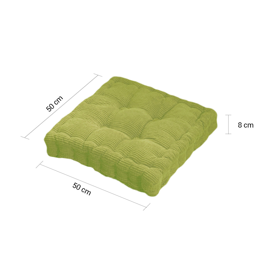 SOGA 4X Green Square Cushion Soft Leaning Plush Backrest Throw Seat Pillow Home Office Sofa Decor