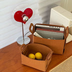 SOGA Small Coffee Foldable Felt Storage Portable Collapsible Bag Home Office Foldable Organiser with Carry Handles