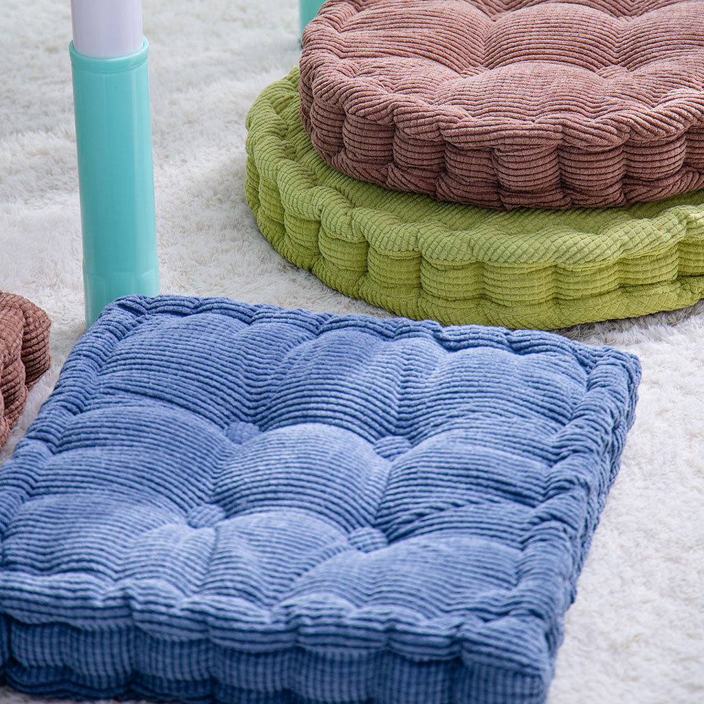 SOGA 4X Blue Square Cushion Soft Leaning Plush Backrest Throw Seat Pillow Home Office Decor