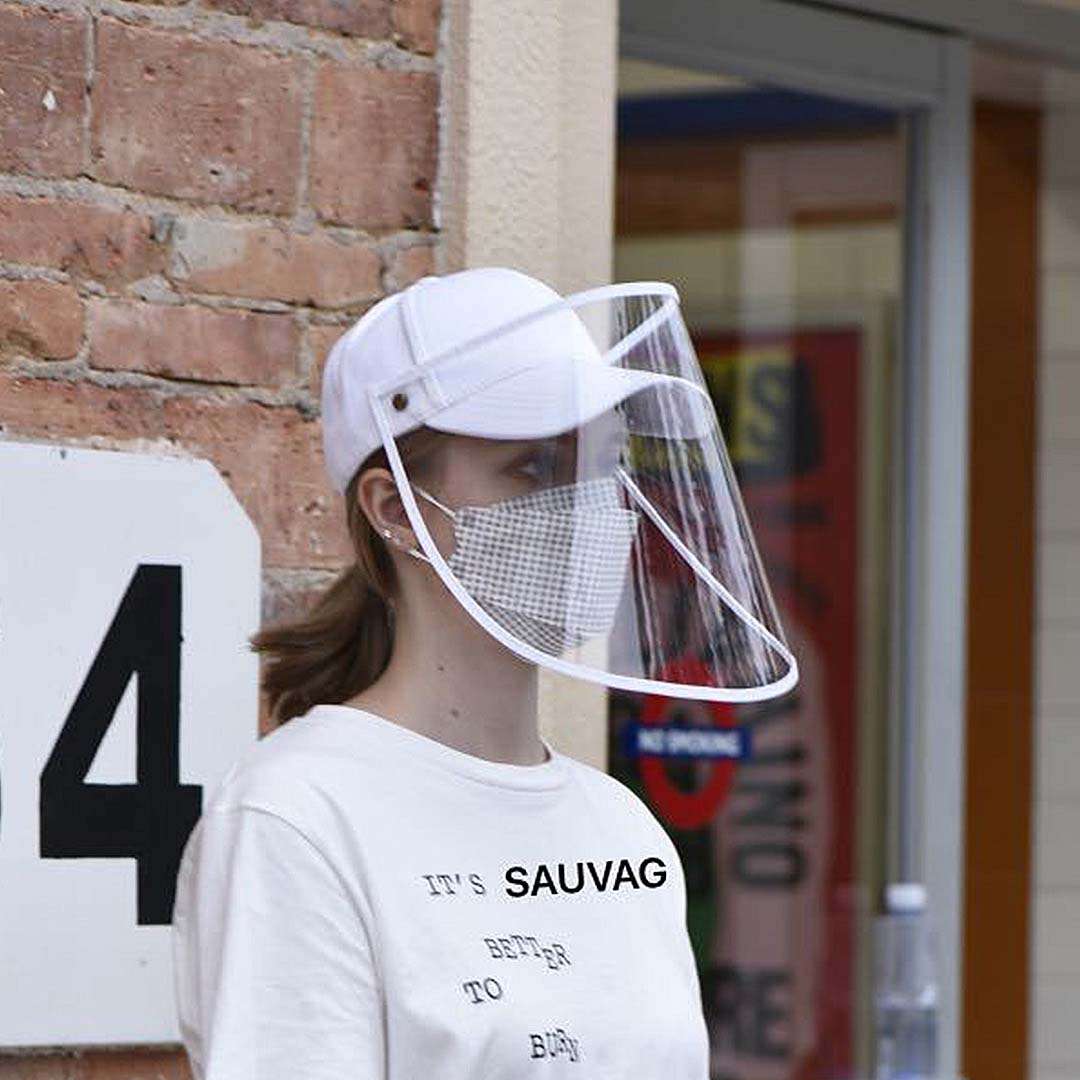 2X Outdoor Protection Hat Anti-Fog Pollution Dust Saliva Protective Cap Full Face HD Shield Cover Adult Black $ 44