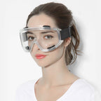 2X Clear Protective Eye Glasses Safety Windproof Lab Goggles Eyewear