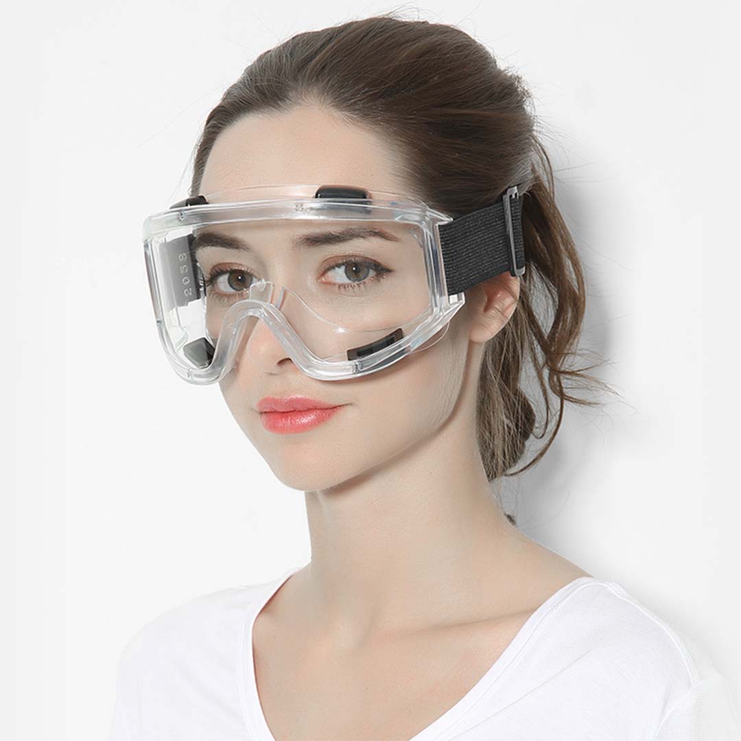 2X Clear Protective Eye Glasses Safety Windproof Lab Goggles Eyewear