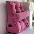 SOGA 4X 45cm Magenta Triangular Wedge Lumbar Pillow Headboard Backrest Sofa Bed Cushion Home Decor